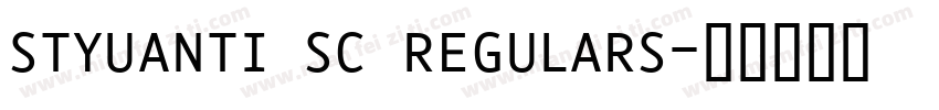 styuanti sc regulars字体转换